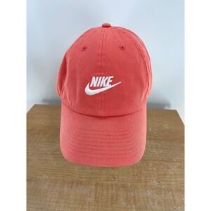 Nike Heritage 86 Adjustable Dad Hat Coral Pink Embroidered Futura Logo Cap OSFM